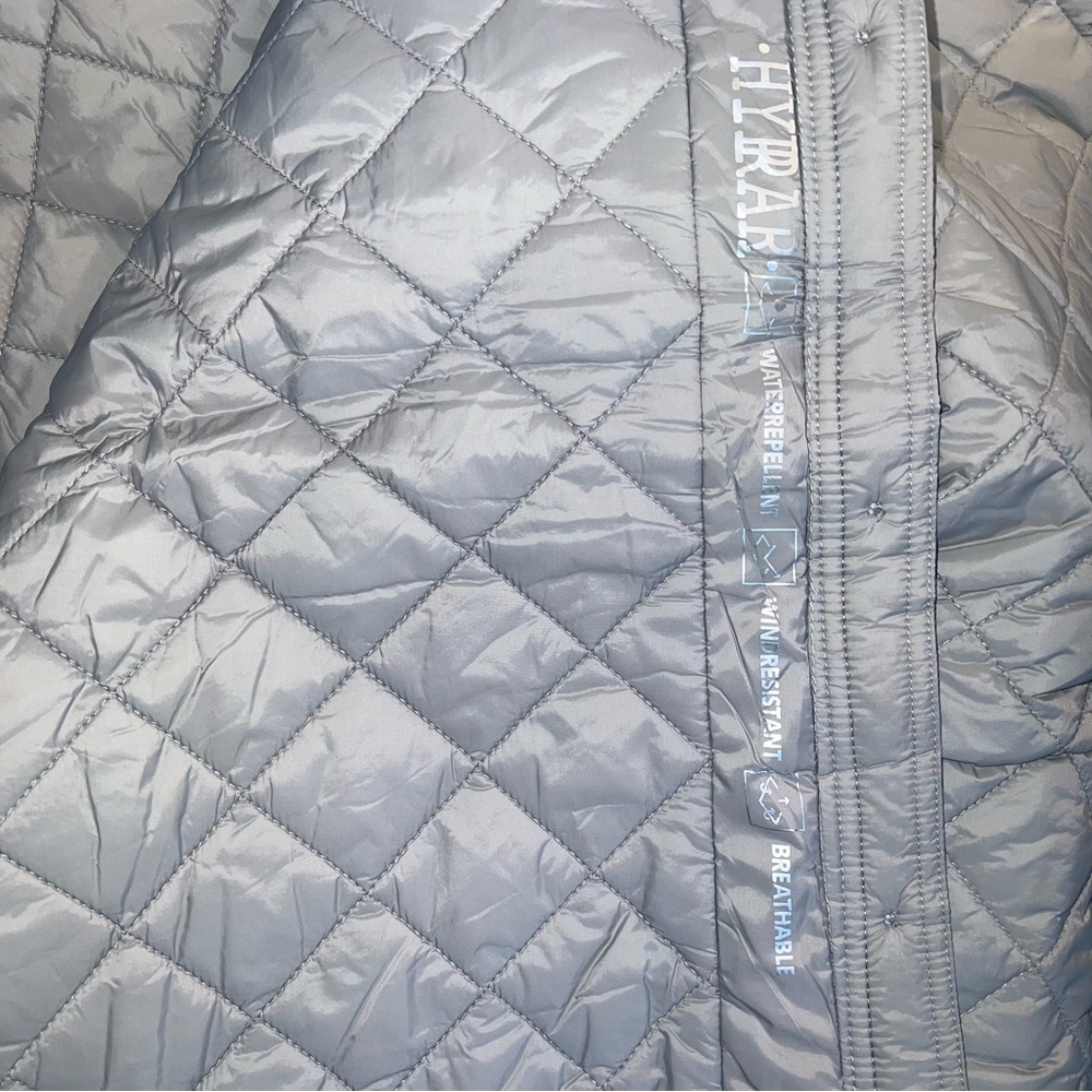 Ulla Popken Soft Gray Quilted Outerwear Coat - Picture 4 of 11
